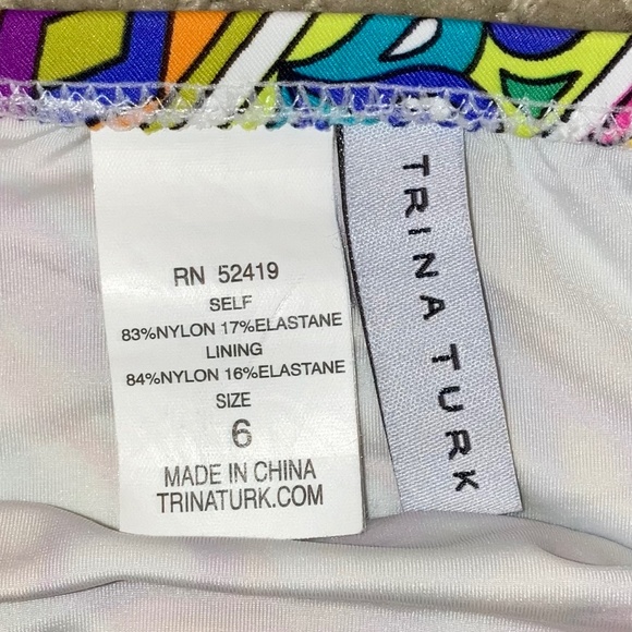 Trina Turk Hipster Bikini Bottom Multicolor 6 - Picture 3 of 3